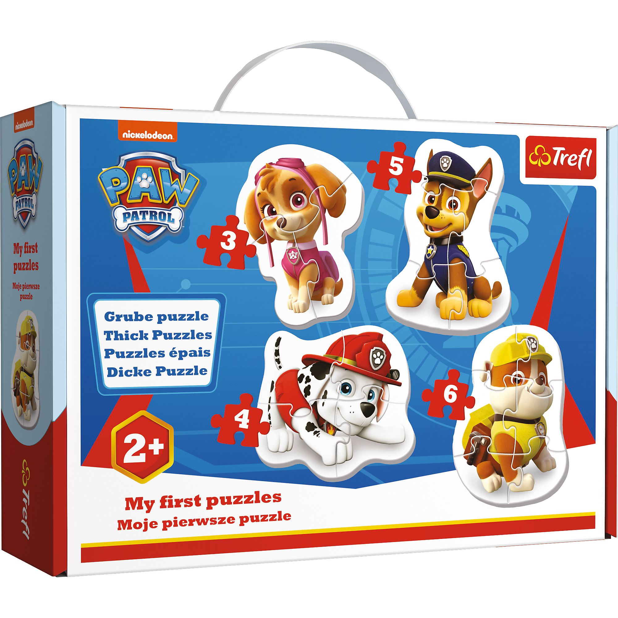 Baby Puzzle Paw Patroll - 3+4+5+6 brikker