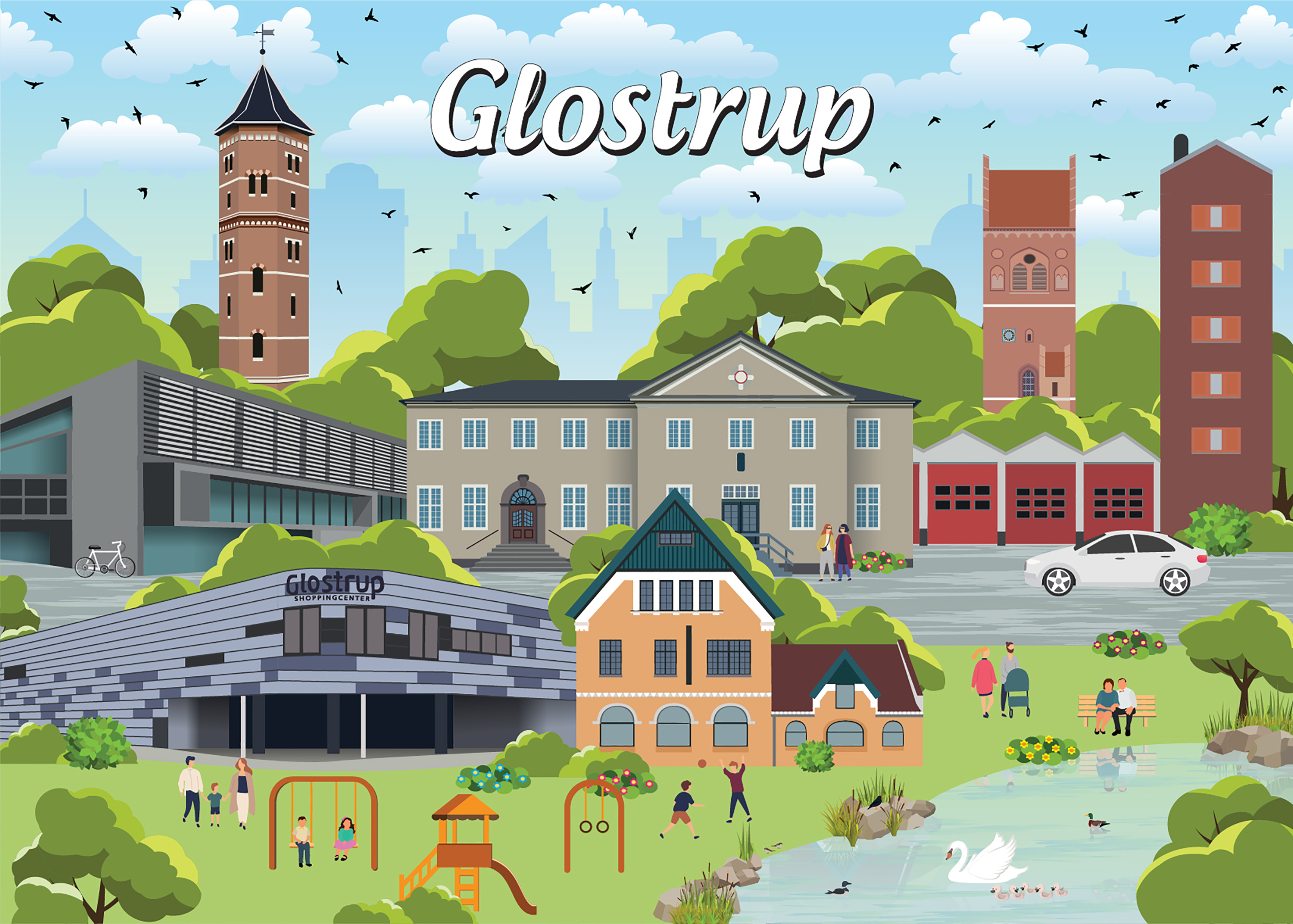 Danske byer: Glostrup, 1000 brikker