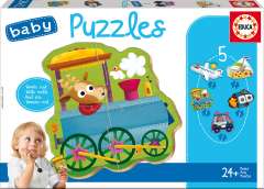 Baby Puzzles - Vehicles 2 - 3-5 brikker (1)