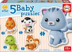 Baby Puzzles - Animals - 3-5 brikker (1)