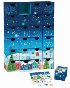 Julekalender - Landsbyen ved juletide (24 x 50 brikker) (2)