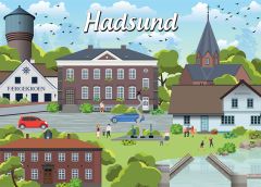 Danske byer: Hadsund, 1000 brikker (1)