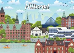 Danske byer: Hillerød, 1000 brikker (1)