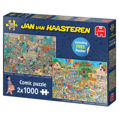 Jan Van Haasteren - Musikbutikken og Feriestemning - 2x1000 brikker (2)