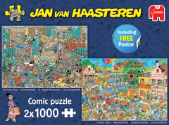 Jan Van Haasteren - Musikbutikken og Feriestemning - 2x1000 brikker (3)