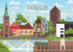 Danske byer: Odense, 1000 brikker (1)