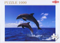 Two Dolphins Jumping - 1000 brikker (1)