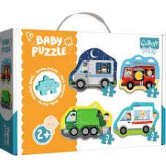 Baby Puzzles - Vehicles - 3/4/5/6 brikker (1)